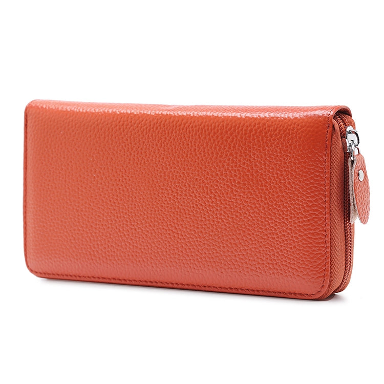 902 Antimagnetic RFID Litchi Texture Women Large Capacity Hand Wallet Purse Phone Bag with Card Slots(Brown)