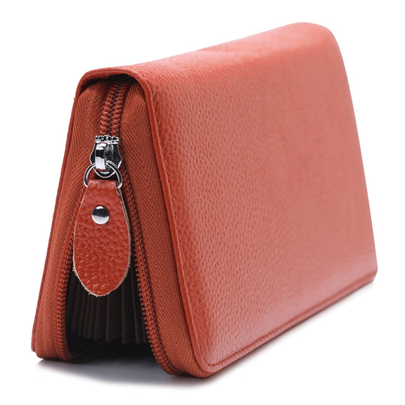 902 Antimagnetic RFID Litchi Texture Women Large Capacity Hand Wallet Purse Phone Bag with Card Slots(Brown)