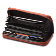 902 Antimagnetic RFID Litchi Texture Women Large Capacity Hand Wallet Purse Phone Bag with Card Slots(Brown)