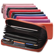 902 Antimagnetic RFID Litchi Texture Women Large Capacity Hand Wallet Purse Phone Bag with Card Slots(Brown)