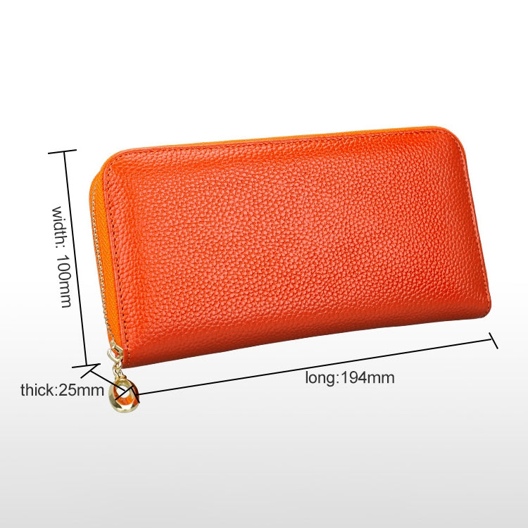 906 Antimagnetic RFID Litchi Texture Women Large Capacity Hand Wallet Purse Phone Bag with Card Slots(Light Pink)