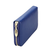 906 Antimagnetic RFID Litchi Texture Women Large Capacity Hand Wallet Purse Phone Bag with Card Slots(Blue)
