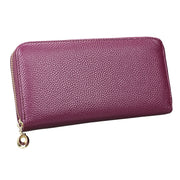 906 Antimagnetic RFID Litchi Texture Women Large Capacity Hand Wallet Purse Phone Bag with Card Slots(Purple)