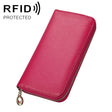 906 Antimagnetic RFID Litchi Texture Women Large Capacity Hand Wallet Purse Phone Bag with Card Slots(Rose Red) - Antimagnetic RFID Package by PMC TechLife | Online Shopping South Africa | PMC TechLife | Buy Now Pay Later Mobicred