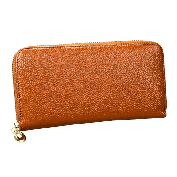 906 Antimagnetic RFID Litchi Texture Women Large Capacity Hand Wallet Purse Phone Bag with Card Slots(Brown)