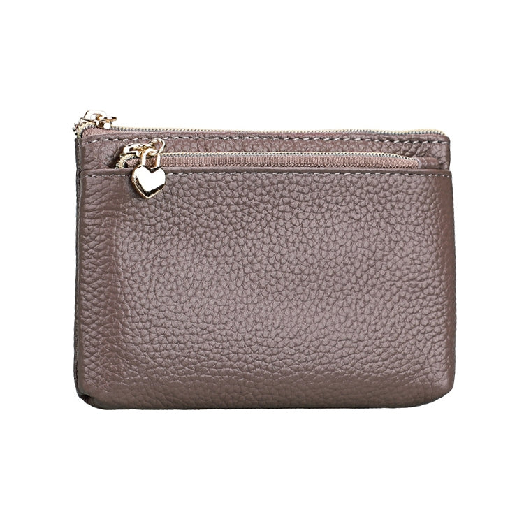 2013 Multifunctional Litchi Texture Women Large Capacity Hand Wallet with Card Slots(Pale Pinkish Grey)
