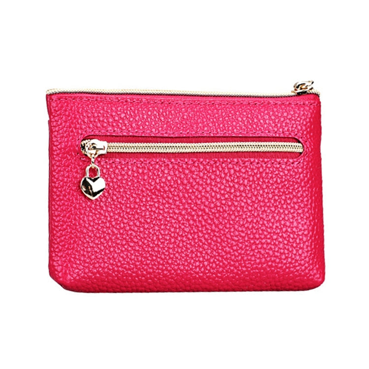 2013 Antimagnetic RFID Multifunctional Litchi Texture Women Large Capacity Hand Wallet with Card Slots (Rose Red)