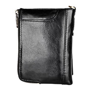 3533 Antimagnetic RFID Top-grain Leather Crazy Horse Texture Men Business Leisure Wallet (Black)