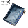 3533 Antimagnetic RFID Top-grain Leather Crazy Horse Texture Men Business Leisure Wallet (Blue) - free shipping - PMC TechLife - Order now!