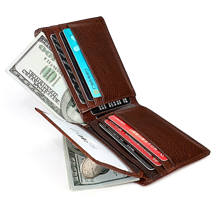 8018 Antimagnetic RFID Retro Fashion Crazy Horse Texture Leather Wallet for Men and Women - Antimagnetic RFID Package by PMC TechLife | Online Shopping South Africa | PMC TechLife | Buy Now Pay Later Mobicred