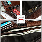 8018 Antimagnetic RFID Retro Fashion Crazy Horse Texture Leather Wallet for Men and Women