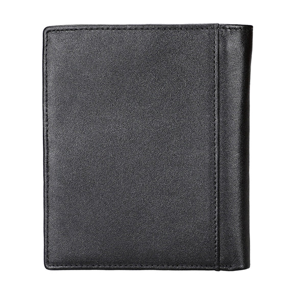 8235 Antimagnetic RFID Multi-function Crazy Horse Texture Leather Wallet Passport Bag(Black)