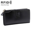 8236 Antimagnetic RFID Multi-function Oil Wax Leather Lady Wallet Large-capacity Purse (Black) - free shipping - PMC TechLife - Order now!