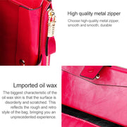 8236 Antimagnetic RFID Multi-function Oil Wax Leather Lady Wallet Large-capacity Purse (Black)