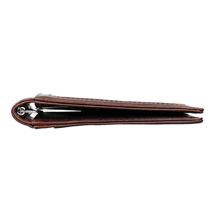 9037 Antimagnetic RFID Crazy Horse Texture Leather Wallet Billfold for Men and Women(Coffee)