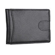 9601 Antimagnetic RFID Mini Crazy Horse Texture Leather Wallet Billfold