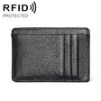 KB37 Antimagnetic RFID Litchi Texture Leather Card Holder Wallet Billfold for Men and Women (Black) - Antimagnetic RFID Package by PMC TechLife | Online Shopping South Africa | PMC TechLife | Buy Now Pay Later Mobicred