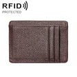 KB37 Antimagnetic RFID Litchi Texture Leather Card Holder Wallet Billfold for Men and Women (Coffee) - Antimagnetic RFID Package by PMC TechLife | Online Shopping South Africa | PMC TechLife | Buy Now Pay Later Mobicred