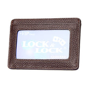 KB37 Antimagnetic RFID Litchi Texture Leather Card Holder Wallet Billfold for Men and Women (Coffee)