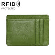 KB37 Antimagnetic RFID Litchi Texture Leather Card Holder Wallet Billfold for Men and Women (Green) - Antimagnetic RFID Package by PMC TechLife | Online Shopping South Africa | PMC TechLife | Buy Now Pay Later Mobicred