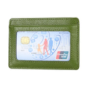 KB37 Antimagnetic RFID Litchi Texture Leather Card Holder Wallet Billfold for Men and Women (Green)