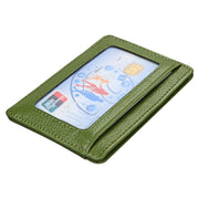 KB37 Antimagnetic RFID Litchi Texture Leather Card Holder Wallet Billfold for Men and Women (Green)