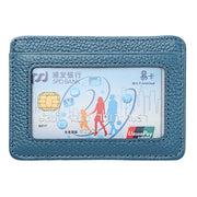KB37 Antimagnetic RFID Litchi Texture Leather Card Holder Wallet Billfold for Men and Women (Lake Blue)