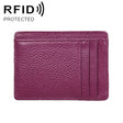 KB37 Antimagnetic RFID Litchi Texture Leather Card Holder Wallet Billfold for Men and Women (Purple) - Antimagnetic RFID Package by PMC TechLife | Online Shopping South Africa | PMC TechLife | Buy Now Pay Later Mobicred
