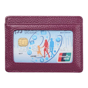 KB37 Antimagnetic RFID Litchi Texture Leather Card Holder Wallet Billfold for Men and Women (Purple)