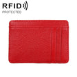 KB37 Antimagnetic RFID Litchi Texture Leather Card Holder Wallet Billfold for Men and Women (Red) - Antimagnetic RFID Package by PMC TechLife | Online Shopping South Africa | PMC TechLife | Buy Now Pay Later Mobicred