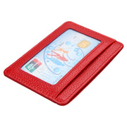 KB37 Antimagnetic RFID Litchi Texture Leather Card Holder Wallet Billfold for Men and Women (Red)