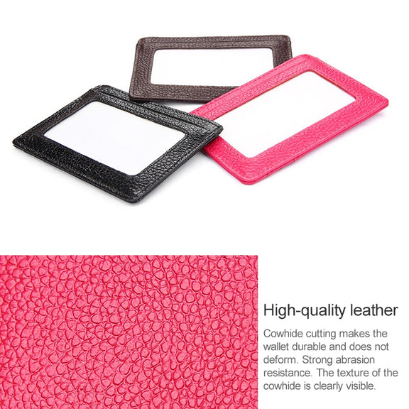KB37 Antimagnetic RFID Litchi Texture Leather Card Holder Wallet Billfold for Men and Women (Red)