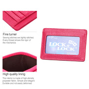 KB37 Antimagnetic RFID Litchi Texture Leather Card Holder Wallet Billfold for Men and Women (Red)