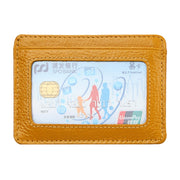 KB37 Antimagnetic RFID Litchi Texture Leather Card Holder Wallet Billfold for Men and Women (Yellow)