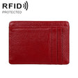 KB37 Antimagnetic RFID Litchi Texture Leather Card Holder Wallet Billfold for Men and Women (Purplish Red) - Antimagnetic RFID Package by PMC TechLife | Online Shopping South Africa | PMC TechLife | Buy Now Pay Later Mobicred