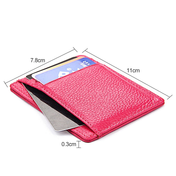 KB37 Antimagnetic RFID Litchi Texture Leather Card Holder Wallet Billfold for Men and Women (Brown)