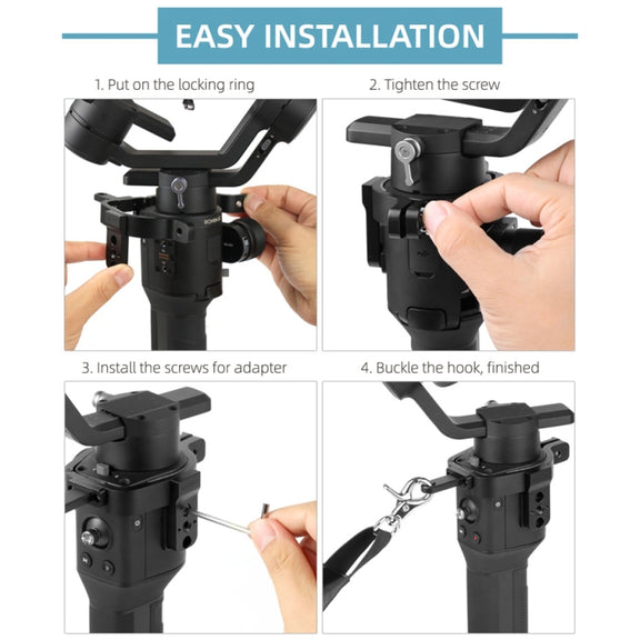 Sunnylife RO-Q9228 Handheld Gimbal Special Lanyard Shoulder Strap + Fixed Ring Hang Buckle for DJI RONIN-SC