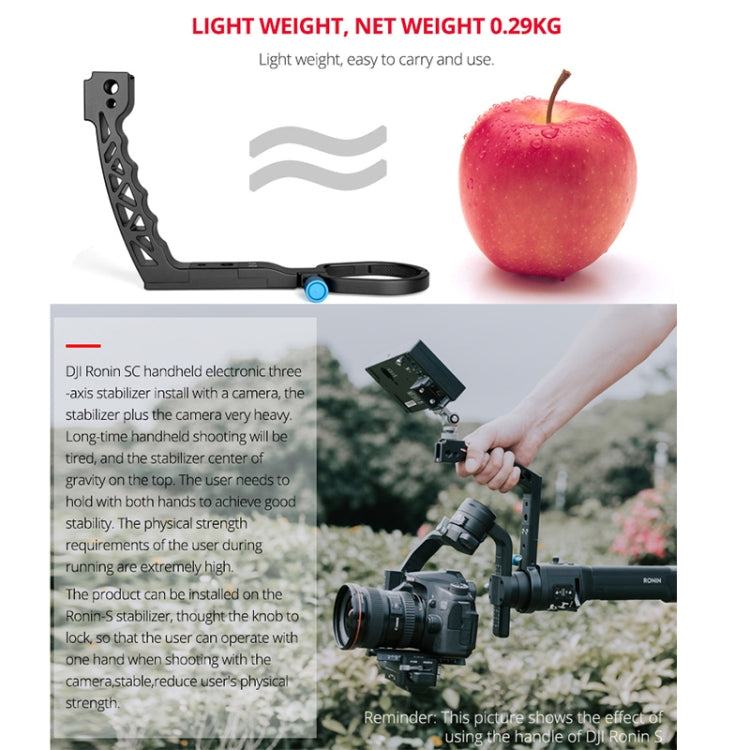 YELANGU A69 Lifting Handle Pot Handheld Stabilizer Extension Mount for DJI Ronin SC (Black) - free shipping - PMC Jewellery - Order now!
