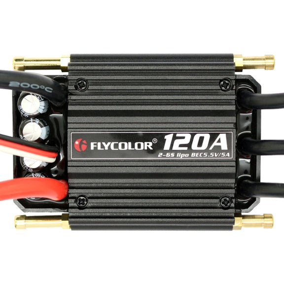 Flycolor Flymoster Series 120A 2-6S Water-resistant Electronic Speed Controller for RC Boat