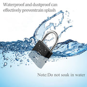 Stainless Steel Automatic Intelligent Fingerprint Padlock Electronic Lock, 10 Fingerprint Edition(Black)