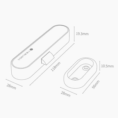 Original Xiaomi Youpin YEELOCK Smart Drawer Cabinet Lock Switch, US Plug(White) - Door Locks & Cabinet Locks by Xiaomi | Online Shopping South Africa | PMC Jewellery | Buy Now Pay Later Mobicred