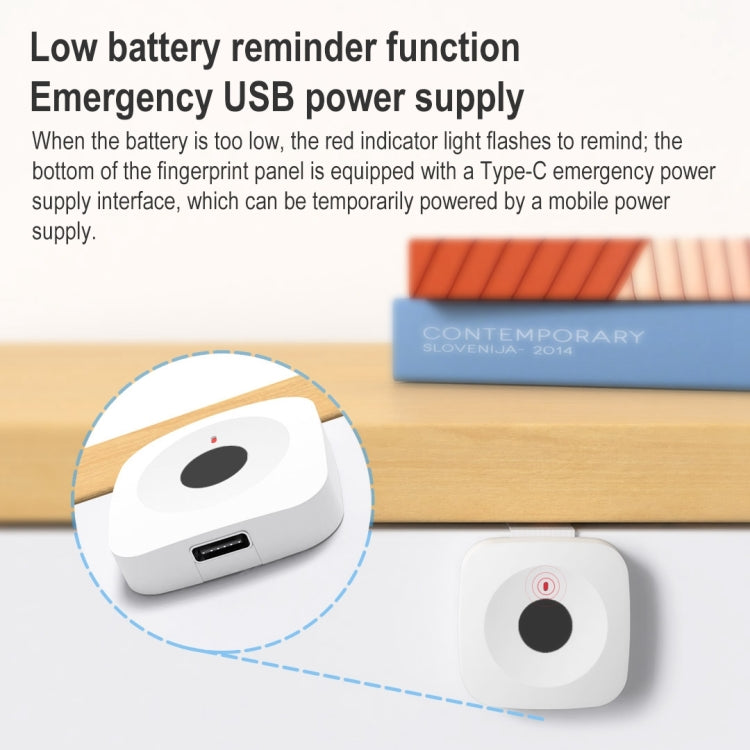 Original Xiaomi Youpin ZNGS06YSB YEELOCK Smart Fingerprint Drawer Cabinet Lock(White) - free shipping - PMC TechLife - Order now!