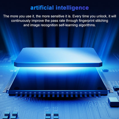 T21FB Micro USB Charging Zinc Alloy Smart Fingerprint + Bluetooth Single Open Drawer Lock File Cabinet Lock - free shipping - PMC Jewellery - Order now!