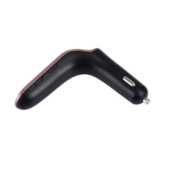 CARS7 Bluetooth Car Charger with Digital Display for Mobile Phone(Rose Gold)