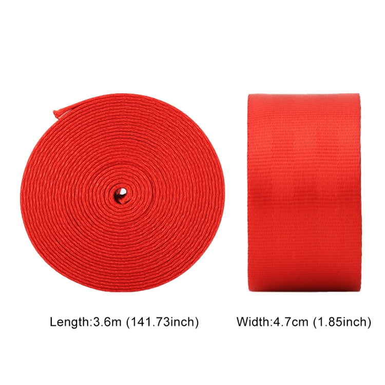 Car Modified Polyester Seat Belt Harness Racing Safety Seat Belt, Length: 3.6m (Red) - Seat Belts & Padding by PMC TechLife | Online Shopping South Africa | PMC TechLife | Buy Now Pay Later Mobicred