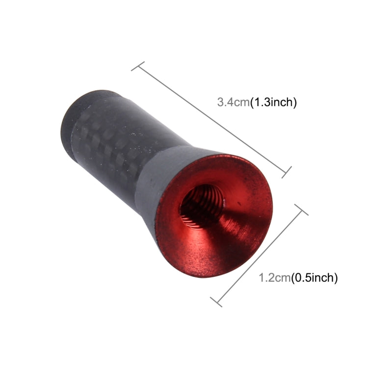 Carbon Fiber Aluminum Short Antenna Polished Universal Screws Base(Small Size)(Black) - Aerials by PMC TechLife | Online Shopping South Africa | PMC TechLife | Buy Now Pay Later Mobicred