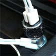 Car Diamond Aluminium Alloy QC3.0 Dual USB Quick Charger(Black) - Car Charger by PMC TechLife | Online Shopping South Africa | PMC TechLife