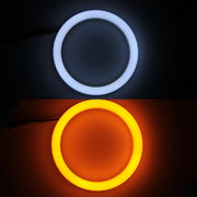 2 PCS 3inch 6W White Light + Yellow Light Car Angel Eyes Light, DC 12V Cable Length: 50cm