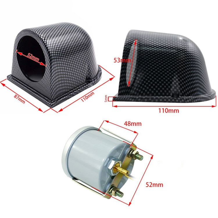 52mm 12V Universal Car Modified LED White Light Turbo Boost Gauge - Clocks & Car Meters by PMC TechLife | Online Shopping South Africa | PMC TechLife