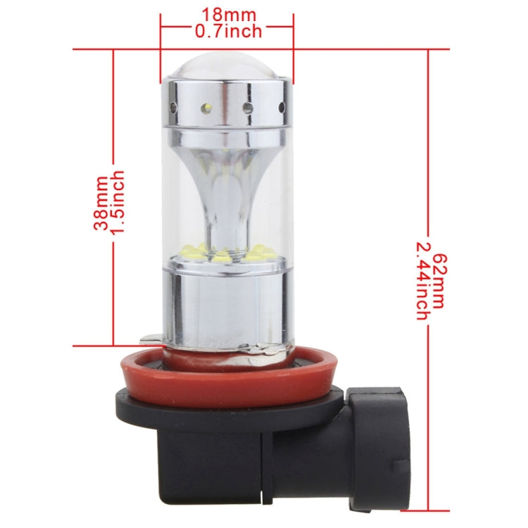 2 PCS H8/H11 60W 1200 LM 6000K Car Fog Lights with 12 XB-D LED Lamps, DC 12V (White Light) - Fog / Driving Lights by PMC TechLife | Online Shopping South Africa | PMC TechLife | Buy Now Pay Later Mobicred